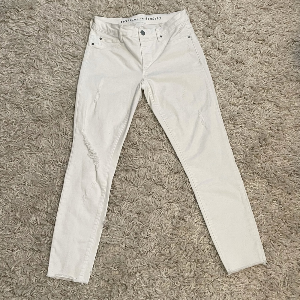 Articles of Society White Distressed Jeans